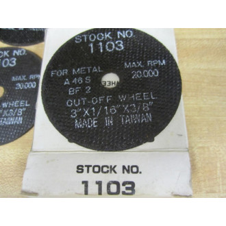 Sears 1103 Cut-off Wheel for Metal 3 (Pack of 10)