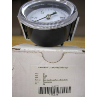 4CEY8 Pressure Gauge 0-100 PSI 14" NPT