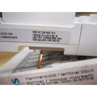 Siemens 3RV1928-1H Terminal Kit 3RV19281H