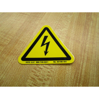Hazard 6010B-ISO Hazardous Voltage Sticker 6010BISO (Pack of 4)