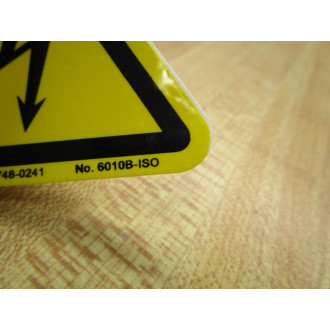 Hazard 6010B-ISO Hazardous Voltage Sticker 6010BISO (Pack of 4)