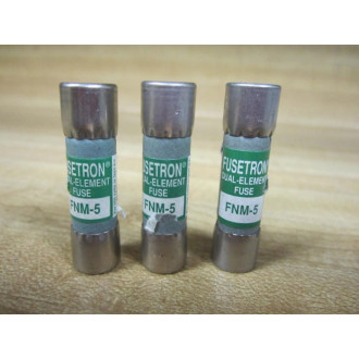 Buss FNM-5 Bussmann Fuse Cross Ref 4XC12 Tested (Pack of 3) - New No Box