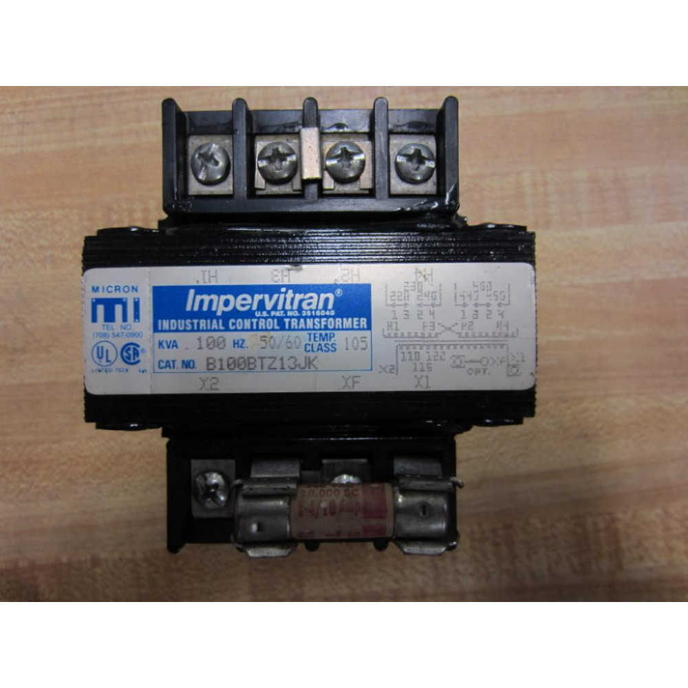 Impervitran B100BTZ13JK Transformer - New No Box