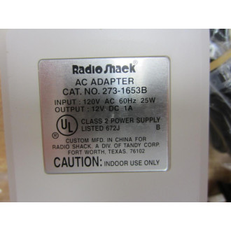 Radio Shack 273-1653B AC Adapter 2731653B