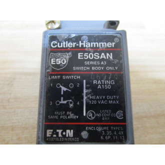 Cutler Hammer E50SAN Eaton Limit Switch Body Series A3 - New No Box