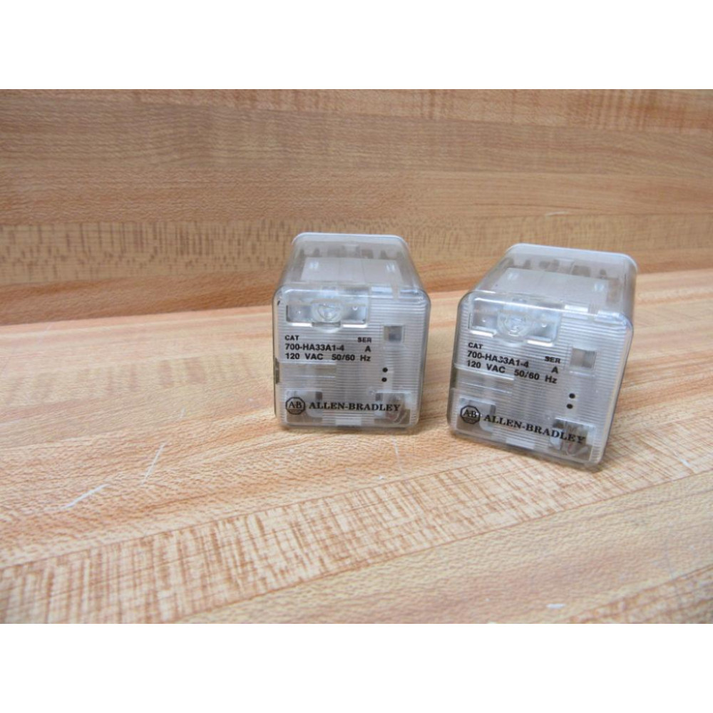 Allen Bradley 700-HA33A1-4-120V AC Relay 700-HA33A1-4-120VAC (Pack of 2) - Used