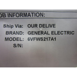 General Electric 6VFWS217A1 Motor Control - Refurbished