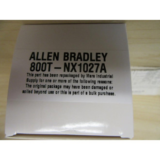 Allen Bradley 800T-NX1027A Selector Switch