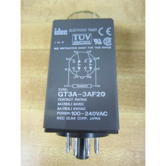 IDEC GT3A-3AF20 Electronic Timer Relay GT3A3AF20 - New No Box