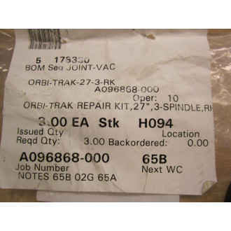 Orbi-Trak A096868-000 Repair Kit A096868000 (Pack of 3) - New No Box