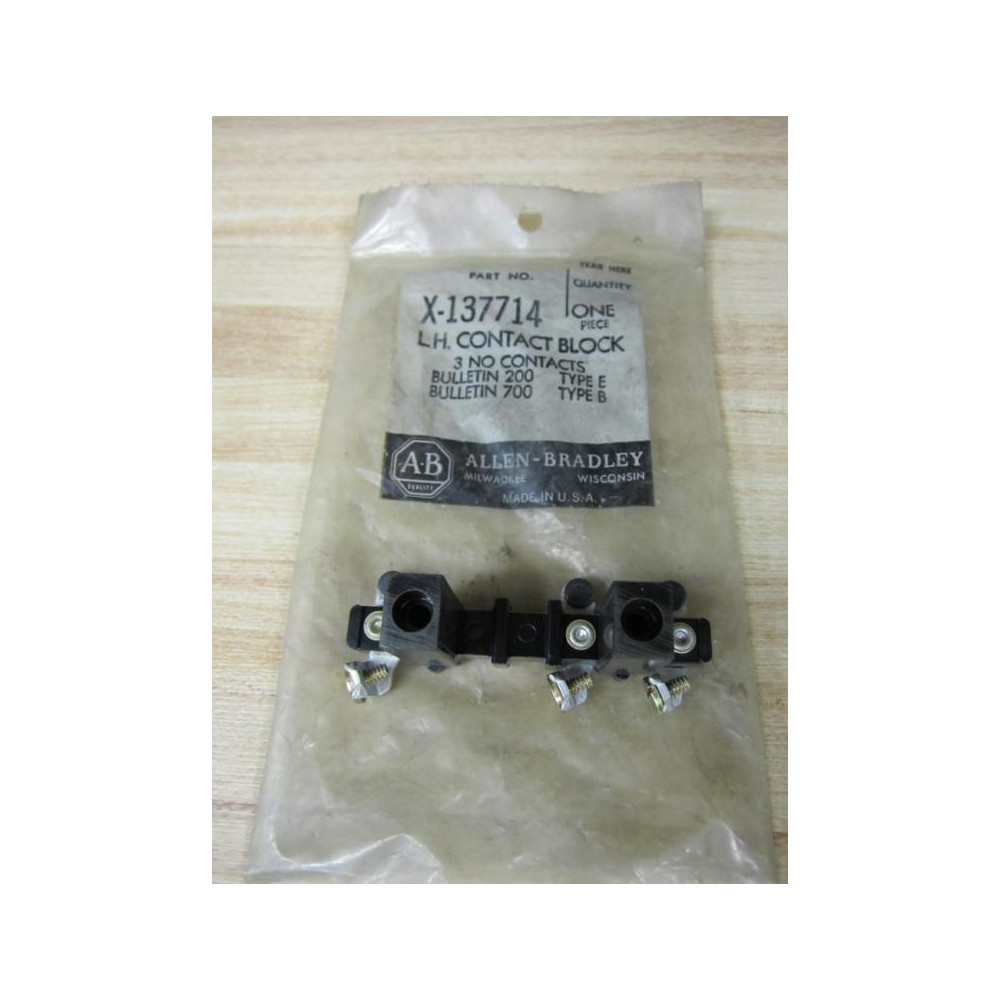 Allen Bradley X-137714 L.H. Contact Block X137714