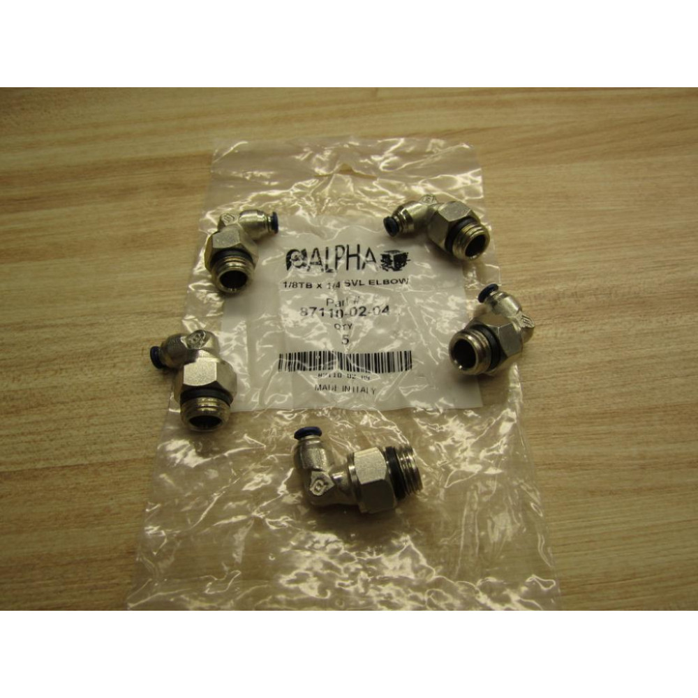 Alpha 87110-02-04 18TB X 14 SVL Elbow Fitting 871100204 (Pack of 5)