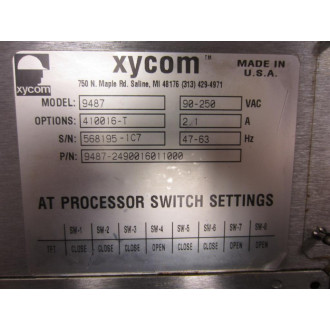 Xycom 9487-2490016011000 Panel Cover - Used