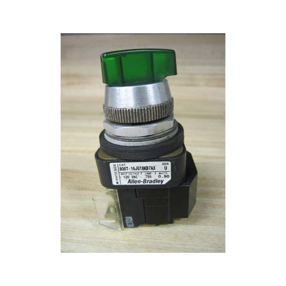 Allen Bradley 800T-16JG18KB7AX Selector Switch 800T16JG18KB7AX - Used