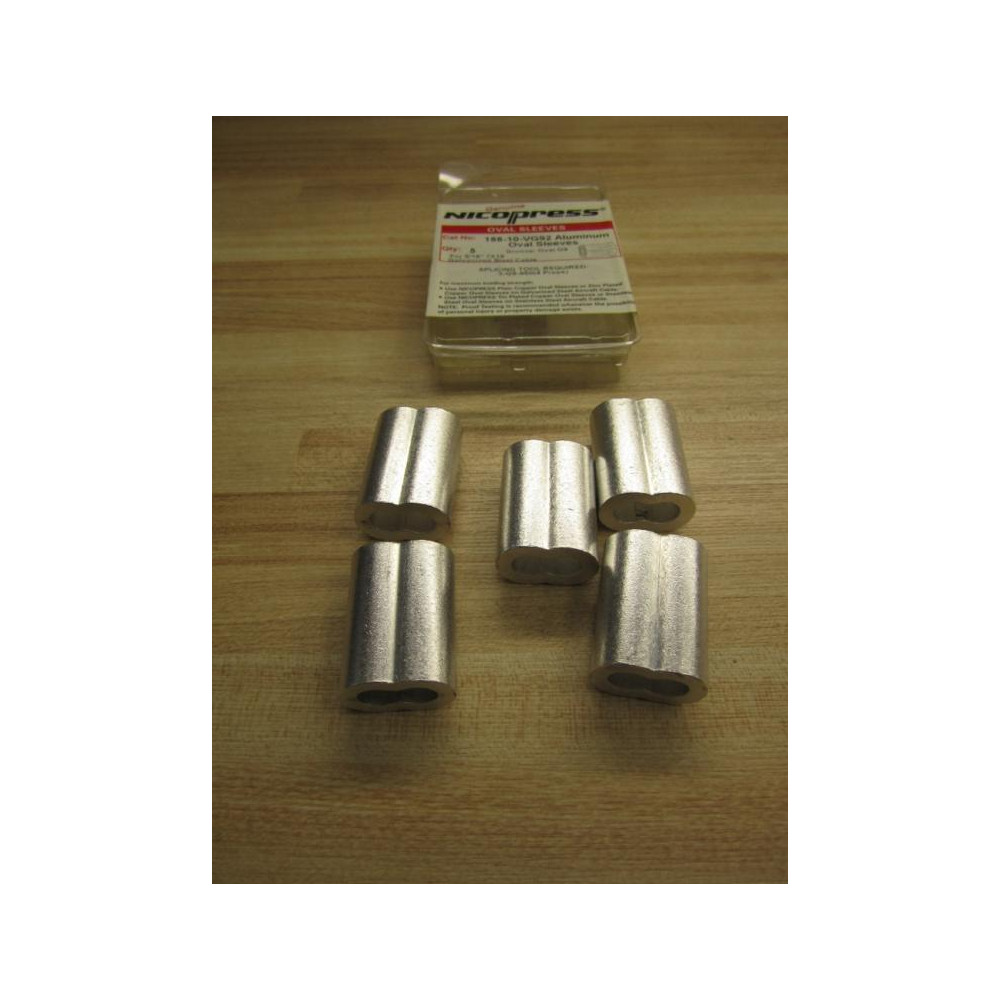 Nicopress 188-10-VG92 Aluminum Oval Sleeves (Pack of 5)