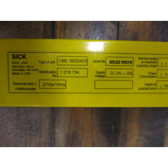 Sick C40E-1803DA010 Light Curtain C40E1803DA010