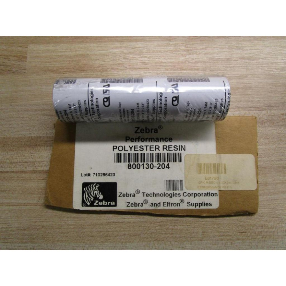 Zebra 800130-204 Resin Ribbon Black 4.33" X 2,913" - New No Box