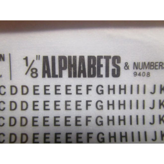 Datak K63 Datamark Dry Transfers 18" Alphabets