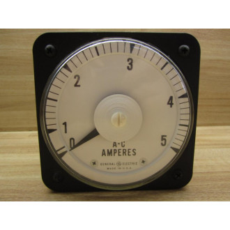 General Electric 8AB18A3AL1 Amp Meter 3687374  0-5A - Used