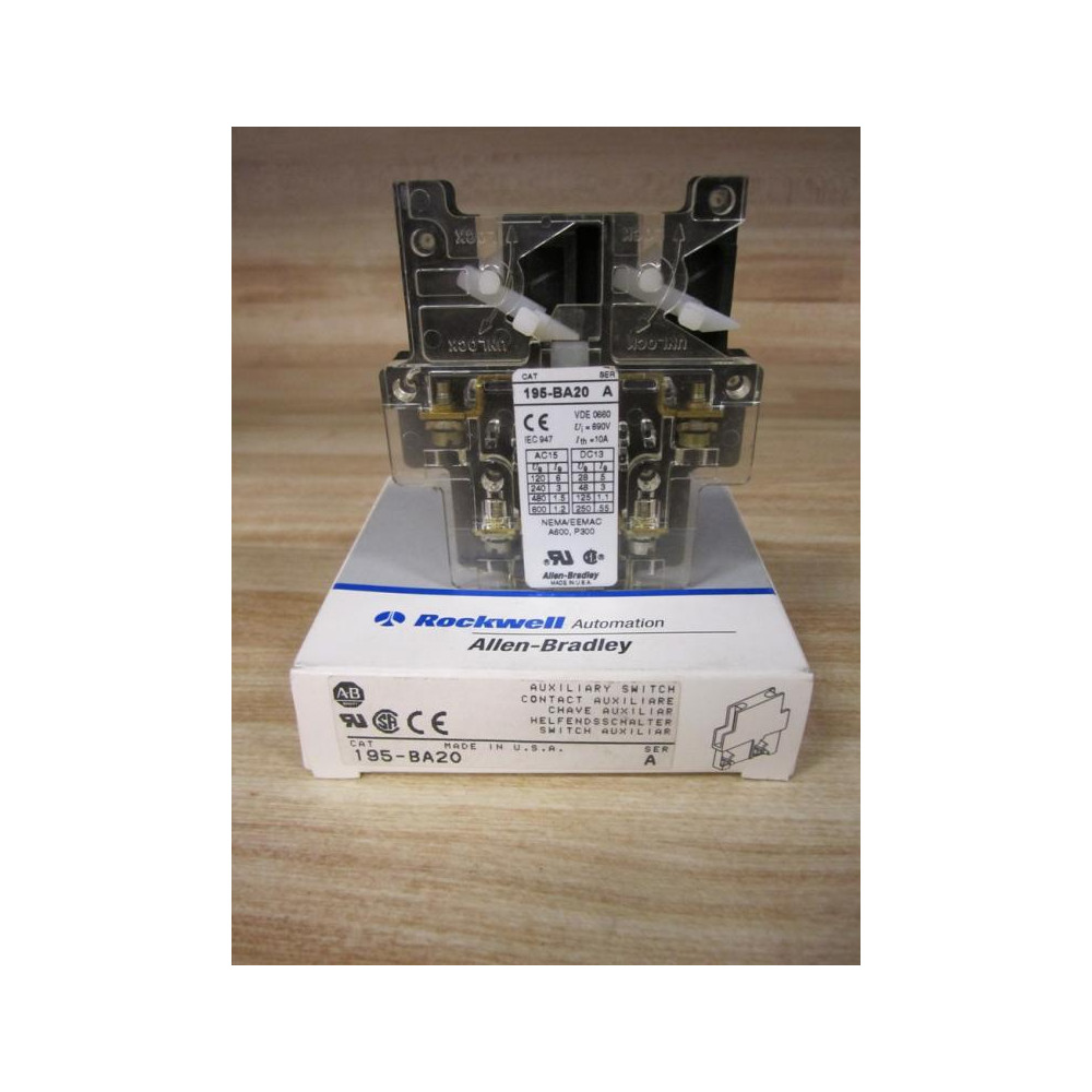 Allen Bradley 195-BA20 Auxiliary Contact 195BA20