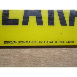 Brady 74270 Caution Sign Low Overhead (Pack of 2) - New No Box