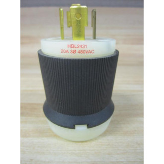 Hubbell HBL2431 Insulgrip Twist-Lock Plug 2431 - New No Box