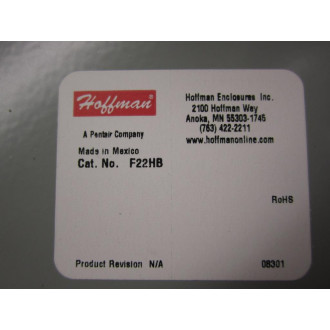 Hoffman F22HB Bracket Hanger - New No Box