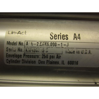 Lin-Act A4A-2.50X6.000-1-J Cylinder - New No Box
