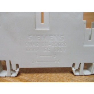 Siemens 8WA2011-2DG20 Terminal Block 8WA20112DG20 (Pack of 2) - Used