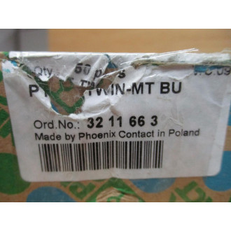 Phoenix Contact PT 2,5-TWIN-MT BU Terminal Block 3211663 (Pack of 5)