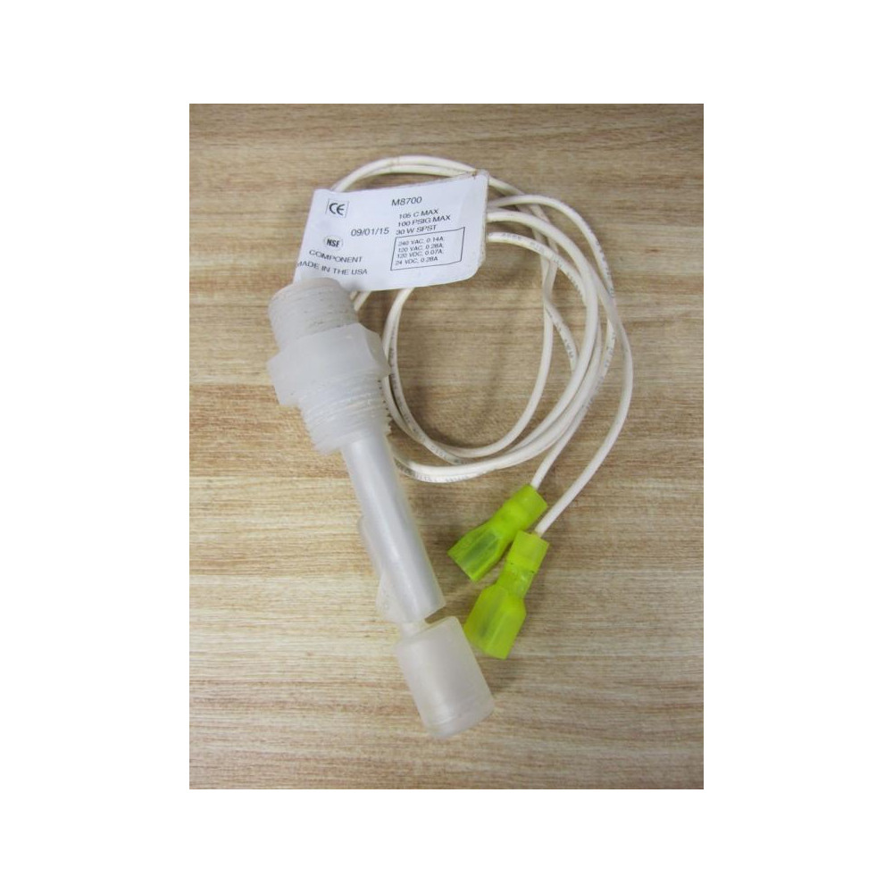 Madison M8700 Float Switch 12" 240 VAC 0.14A - Used