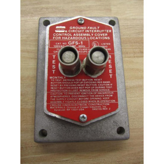 Crouse Hinds GFS-1 Ground Fault Circuit Interrupter Cover Only - New No Box