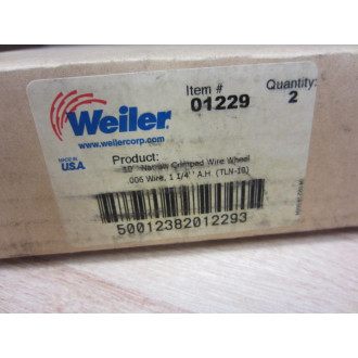 Weiler 01229 Crimped Wire Wheel 10" .006 Wire TLN-10 1-14" A.H.