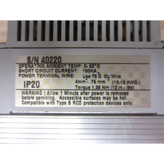 Allen Bradley 160-BA02NSF1 Speed Controller 160BA02NSF1 Series A - Used