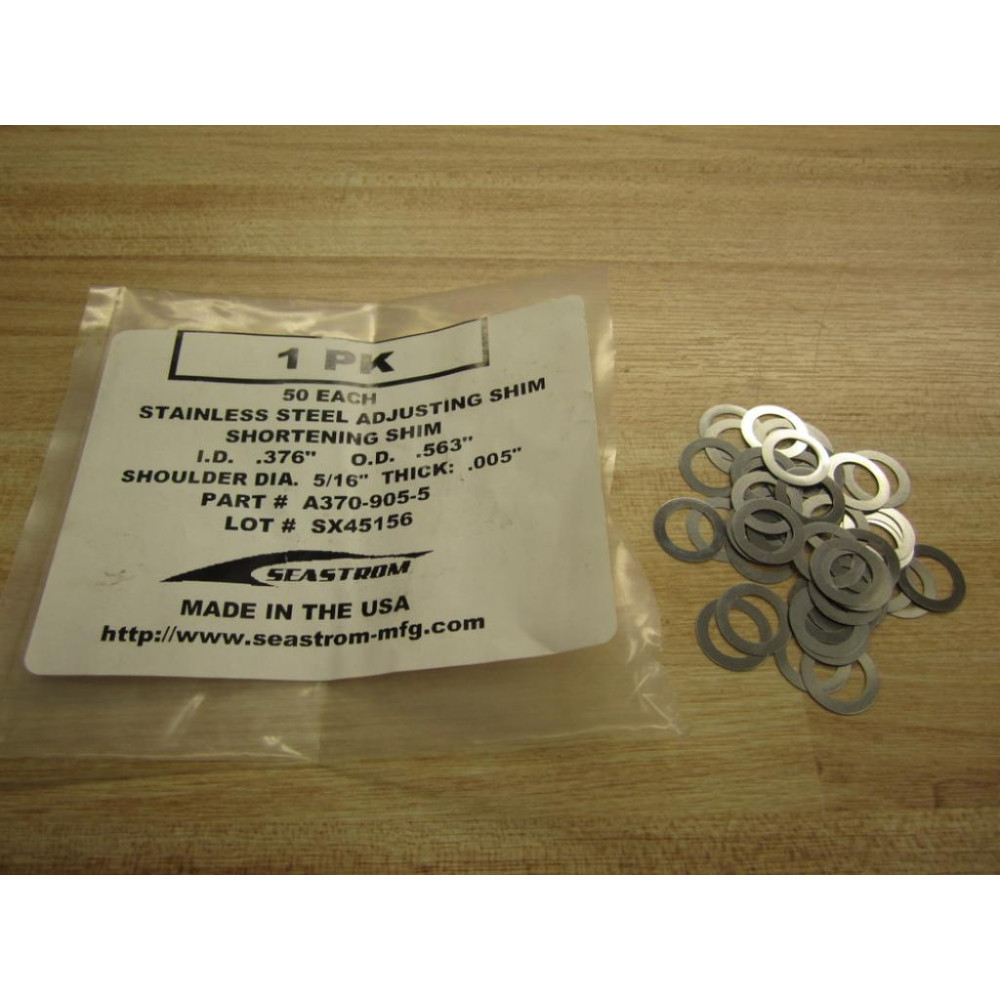 Seastrom A370-905-5 AdjustingShortening Shim (Pack of 50)