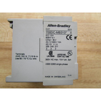 Allen Bradley 700DC-MB310 Relay Mini-Control - New No Box