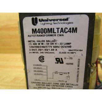 Universal Lighting M400MLTAC4M Transformer - New No Box