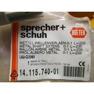 Sprecher+Schuh 14 115 740 01 Metal Shaft Extension 1411574001