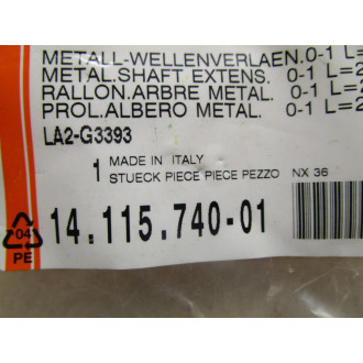 Sprecher+Schuh 14 115 740 01 Metal Shaft Extension 1411574001