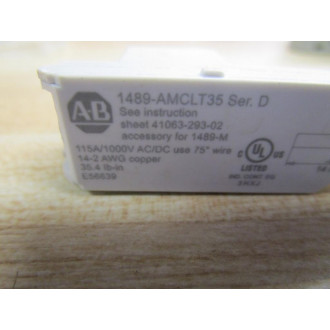 Allen Bradley 1489-AMCLT35 Terminal Power Feed  1489AMCLT35 Series D - New No Box