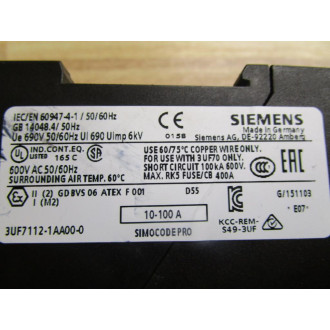 Siemens 3UF7112-1AA00-0 Motor Control 3UF71121AA000 - New No Box