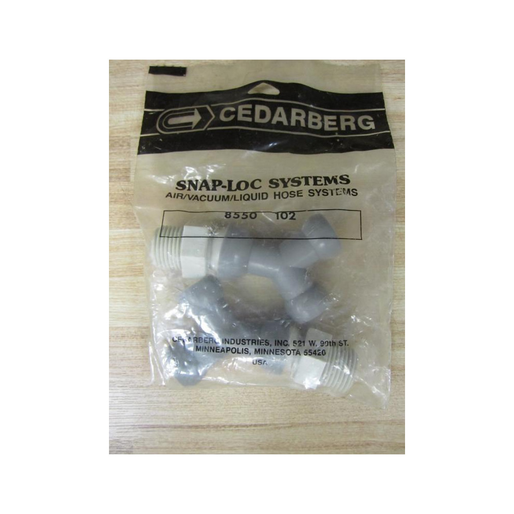 Cedarberg 8550-102 Snap-Loc Hose Y Connector 8550102 (Pack of 2)