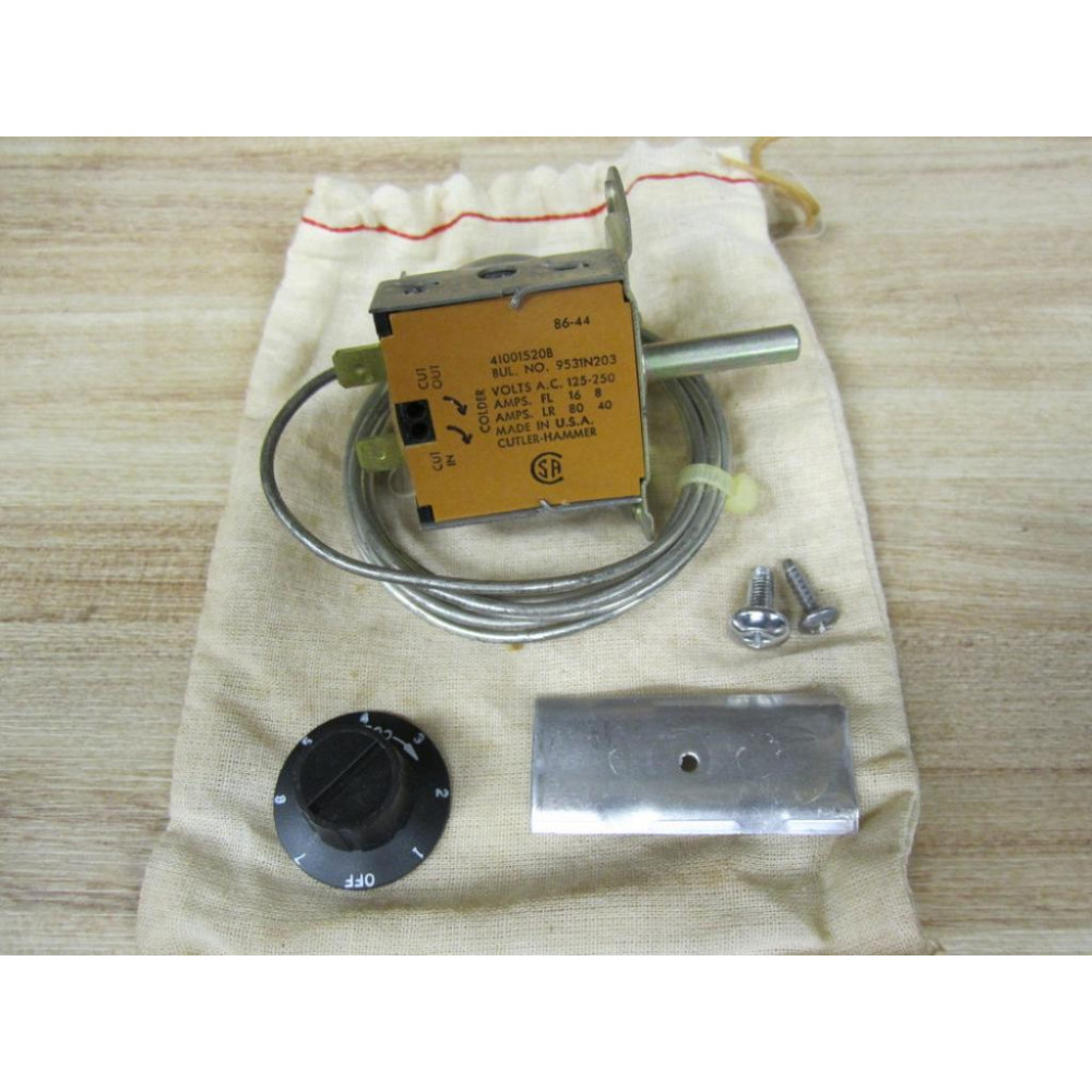 Cutler Hammer 41001520B Eaton Temperature Controller Switch Assy. Kit WDial