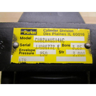 Parker CBB2ANUS14AC Cylinder - New No Box