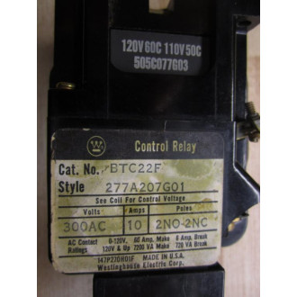Westinghouse BTC22F Control Relay - Used