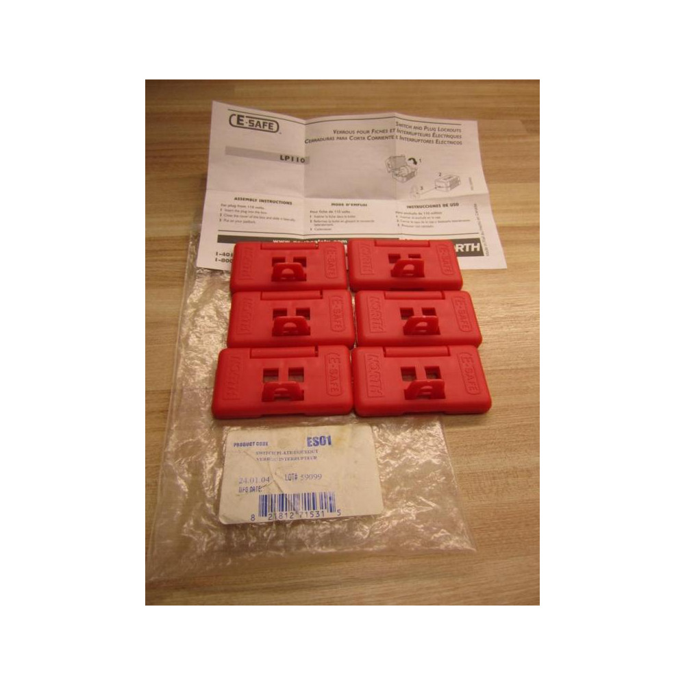 North ES01 Switch Plate Lockout (Pack of 6)