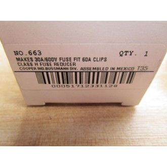 Bussmann 663 Buss Fuse Reducer (Pack of 5)
