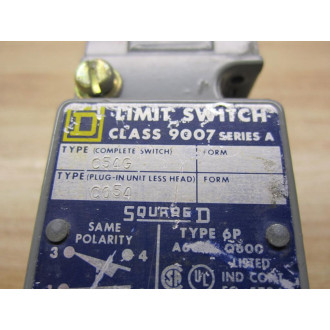 Square D 9007-C054 Limit Switch 9007C054 WOperating Head - Used