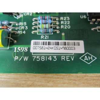 758143 PW Board 758143 wo 2 Terminal Pins - Used