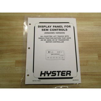 Hyster 1494238 Manual For Display Panel SEM Controls Hy-1494238 - Used